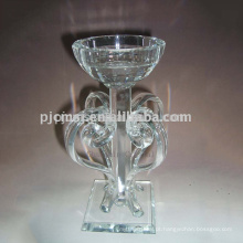 Suporte de vela cristalino alto para a decoração da tabela do casamento
